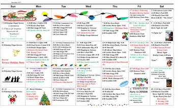 Activity Calendar of Ridgecrest Village, Assisted Living, Nursing Home, Independent Living, CCRC, Davenport, IA 1