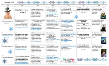 Activity Calendar of Ridgecrest Village, Assisted Living, Nursing Home, Independent Living, CCRC, Davenport, IA 2