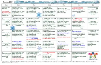 Activity Calendar of Ridgecrest Village, Assisted Living, Nursing Home, Independent Living, CCRC, Davenport, IA 4