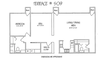 Floorplan of Ridgecrest Village, Assisted Living, Nursing Home, Independent Living, CCRC, Davenport, IA 9