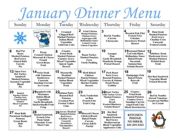 Dining menu of St. Francis Manor & Seeland Park, Assisted Living, Nursing Home, Independent Living, CCRC, Grinnell, IA 5