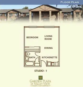Floorplan of Garden Plaza of Valley View, Assisted Living, Nursing Home, Independent Living, CCRC, Boise, ID 9