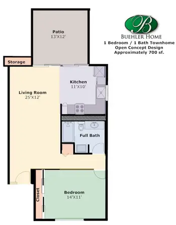 Floorplan of Buehler Home, Assisted Living, Nursing Home, Independent Living, CCRC, Peoria, IL 1