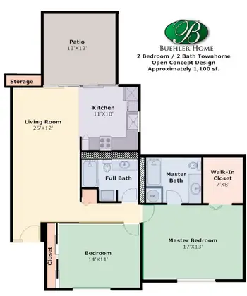 Floorplan of Buehler Home, Assisted Living, Nursing Home, Independent Living, CCRC, Peoria, IL 2