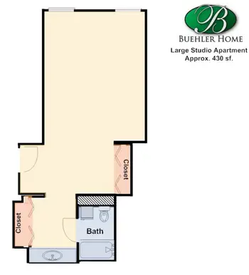 Floorplan of Buehler Home, Assisted Living, Nursing Home, Independent Living, CCRC, Peoria, IL 6