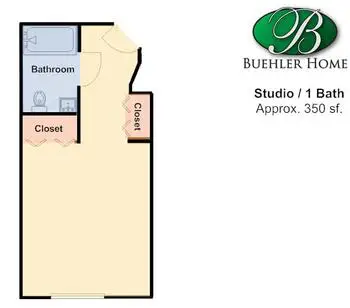 Floorplan of Buehler Home, Assisted Living, Nursing Home, Independent Living, CCRC, Peoria, IL 7