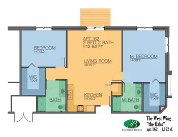 Floorplan of Buehler Home, Assisted Living, Nursing Home, Independent Living, CCRC, Peoria, IL 4