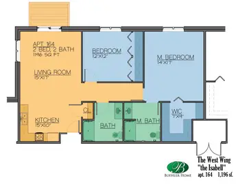 Floorplan of Buehler Home, Assisted Living, Nursing Home, Independent Living, CCRC, Peoria, IL 5
