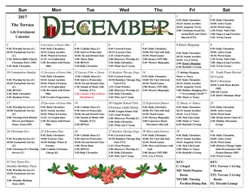 Activity Calendar of Central Baptist Village, Assisted Living, Nursing Home, Independent Living, CCRC, Norridge, IL 5