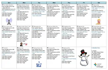Activity Calendar of Central Baptist Village, Assisted Living, Nursing Home, Independent Living, CCRC, Norridge, IL 7
