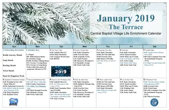 Activity Calendar of Central Baptist Village, Assisted Living, Nursing Home, Independent Living, CCRC, Norridge, IL 14