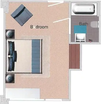 Floorplan of Evenglow Lodge, Assisted Living, Nursing Home, Independent Living, CCRC, Pontiac, IL 1