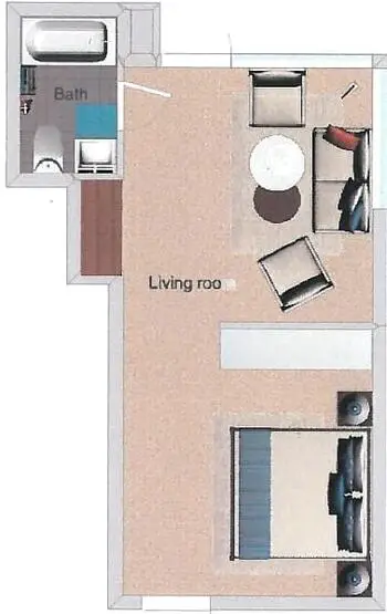 Floorplan of Evenglow Lodge, Assisted Living, Nursing Home, Independent Living, CCRC, Pontiac, IL 3