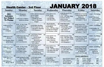 Activity Calendar of Fairhaven Christian Retirement Center, Assisted Living, Nursing Home, Independent Living, CCRC, Rockford, IL 8