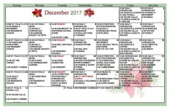 Activity Calendar of St. Paul's Senior Community, Assisted Living, Nursing Home, Independent Living, CCRC, Belleville, IL 4