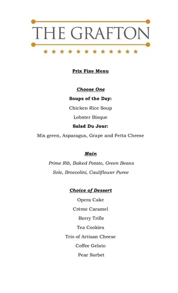 Dining menu of The Clare, Assisted Living, Nursing Home, Independent Living, CCRC, Chicago, IL 4
