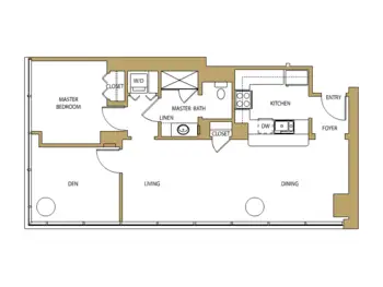 Floorplan of The Clare, Assisted Living, Nursing Home, Independent Living, CCRC, Chicago, IL 14