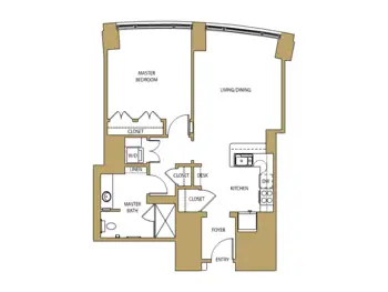 Floorplan of The Clare, Assisted Living, Nursing Home, Independent Living, CCRC, Chicago, IL 9