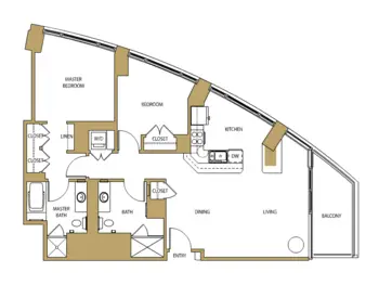 Floorplan of The Clare, Assisted Living, Nursing Home, Independent Living, CCRC, Chicago, IL 8