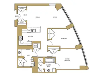 Floorplan of The Clare, Assisted Living, Nursing Home, Independent Living, CCRC, Chicago, IL 6