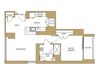 Floorplan of The Clare, Assisted Living, Nursing Home, Independent Living, CCRC, Chicago, IL 5