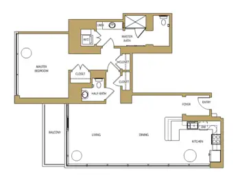 Floorplan of The Clare, Assisted Living, Nursing Home, Independent Living, CCRC, Chicago, IL 4