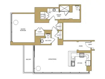 Floorplan of The Clare, Assisted Living, Nursing Home, Independent Living, CCRC, Chicago, IL 1