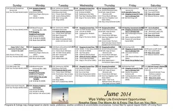 Activity Calendar of Cantata, Assisted Living, Nursing Home, Independent Living, CCRC, Brookfield, IL 6