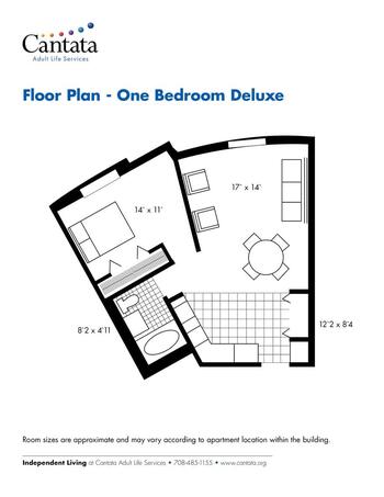 Floorplan of Cantata, Assisted Living, Nursing Home, Independent Living, CCRC, Brookfield, IL 2