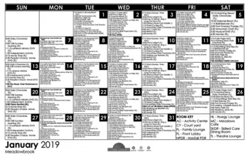 Activity Calendar of Clark Lindsey, Assisted Living, Nursing Home, Independent Living, CCRC, Urbana, IL 5