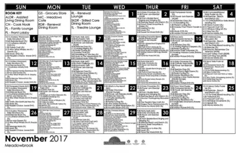 Activity Calendar of Clark Lindsey, Assisted Living, Nursing Home, Independent Living, CCRC, Urbana, IL 6