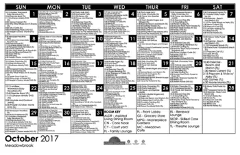 Activity Calendar of Clark Lindsey, Assisted Living, Nursing Home, Independent Living, CCRC, Urbana, IL 7