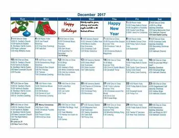 Activity Calendar of Eden Village, Assisted Living, Nursing Home, Independent Living, CCRC, Glen Carbon, IL 2