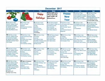 Activity Calendar of Eden Village, Assisted Living, Nursing Home, Independent Living, CCRC, Glen Carbon, IL 1