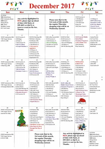 Activity Calendar of Eden Village, Assisted Living, Nursing Home, Independent Living, CCRC, Glen Carbon, IL 3