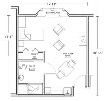 Floorplan of Imboden Creek, Assisted Living, Nursing Home, Independent Living, CCRC, Decatur, IL 5