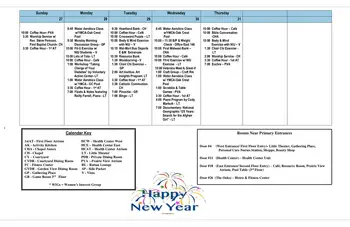 Activity Calendar of Oak Crest Retirement Center, Assisted Living, Nursing Home, Independent Living, CCRC, Dekalb, IL 6