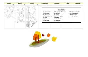 Activity Calendar of Oak Crest Retirement Center, Assisted Living, Nursing Home, Independent Living, CCRC, Dekalb, IL 13