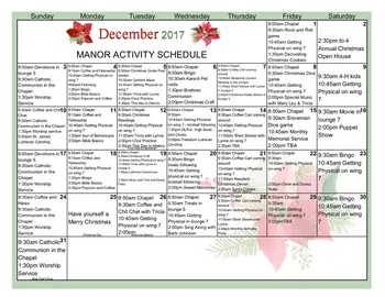 Activity Calendar of Pinecrest Community, Assisted Living, Nursing Home, Independent Living, CCRC, Mount Morris, IL 4