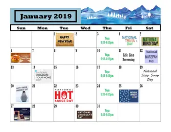 Activity Calendar of Pinecrest Community, Assisted Living, Nursing Home, Independent Living, CCRC, Mount Morris, IL 6