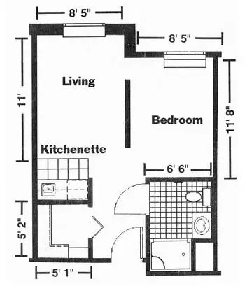 Floorplan of Rolling Hills Campus, Assisted Living, Nursing Home, Independent Living, CCRC, Zion, IL 5
