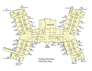 Campus Map of Rolling Hills Campus, Assisted Living, Nursing Home, Independent Living, CCRC, Zion, IL 7