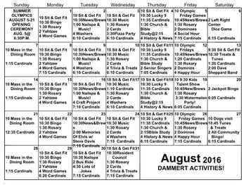Activity Calendar of The Esquiline, Assisted Living, Nursing Home, Independent Living, CCRC, Belleville, IL 2