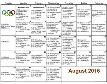 Activity Calendar of The Esquiline, Assisted Living, Nursing Home, Independent Living, CCRC, Belleville, IL 3