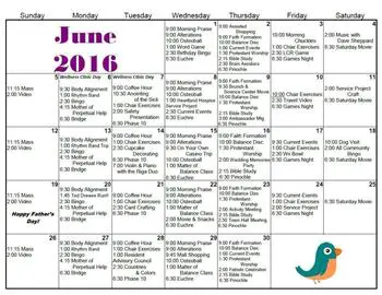Activity Calendar of The Esquiline, Assisted Living, Nursing Home, Independent Living, CCRC, Belleville, IL 7