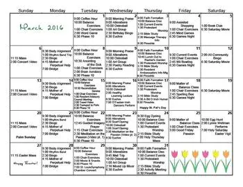 Activity Calendar of The Esquiline, Assisted Living, Nursing Home, Independent Living, CCRC, Belleville, IL 11
