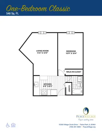 Floorplan of Peace Village, Assisted Living, Nursing Home, Independent Living, CCRC, Palos Park, IL 7