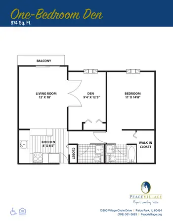 Floorplan of Peace Village, Assisted Living, Nursing Home, Independent Living, CCRC, Palos Park, IL 8