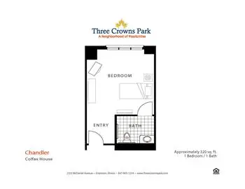Floorplan of Three Crowns Park, Assisted Living, Nursing Home, Independent Living, CCRC, Evanston, IL 4