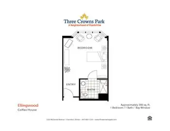 Floorplan of Three Crowns Park, Assisted Living, Nursing Home, Independent Living, CCRC, Evanston, IL 11